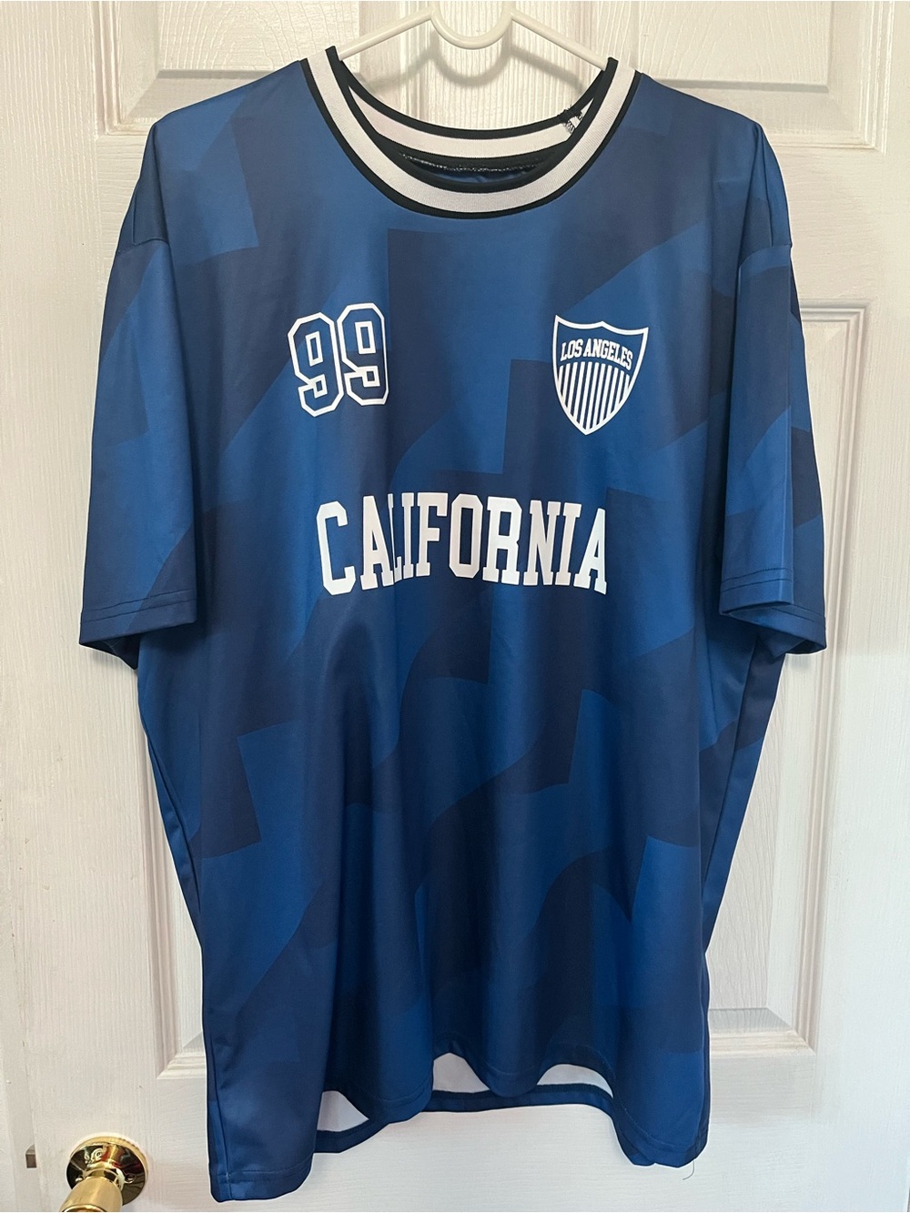 Hollister Royal Blue Sport Knit Tee with White Logo